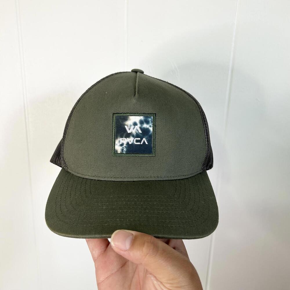 RVCA Logo Hawaii Tie Dye Green SnapBack Hat Cap Adjustable